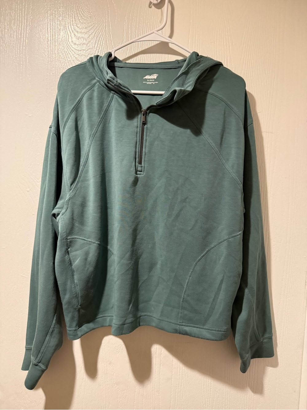 Avia women’s Half-Zip Hoodie Sweater in Teal